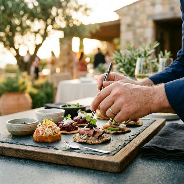 Luxury catering and beverage setup in Bali