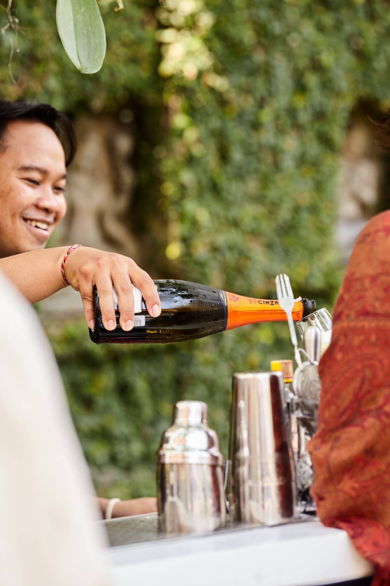 Professional bartender at luxury Bali villa